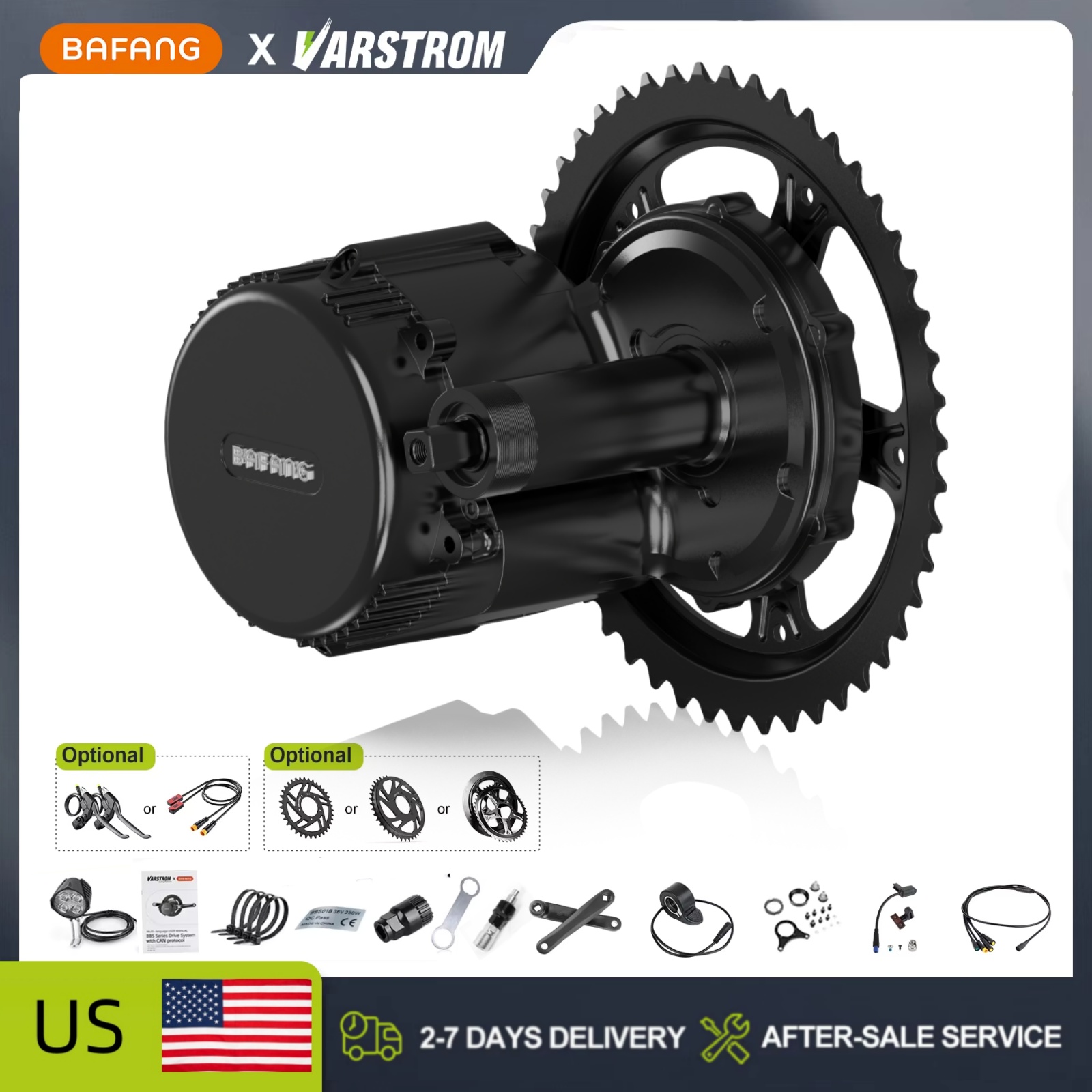 Side Hung Mid Drive Motor Kit - 바팡(BAFANG) 48V 500W/750W 미드 드라이브 모터