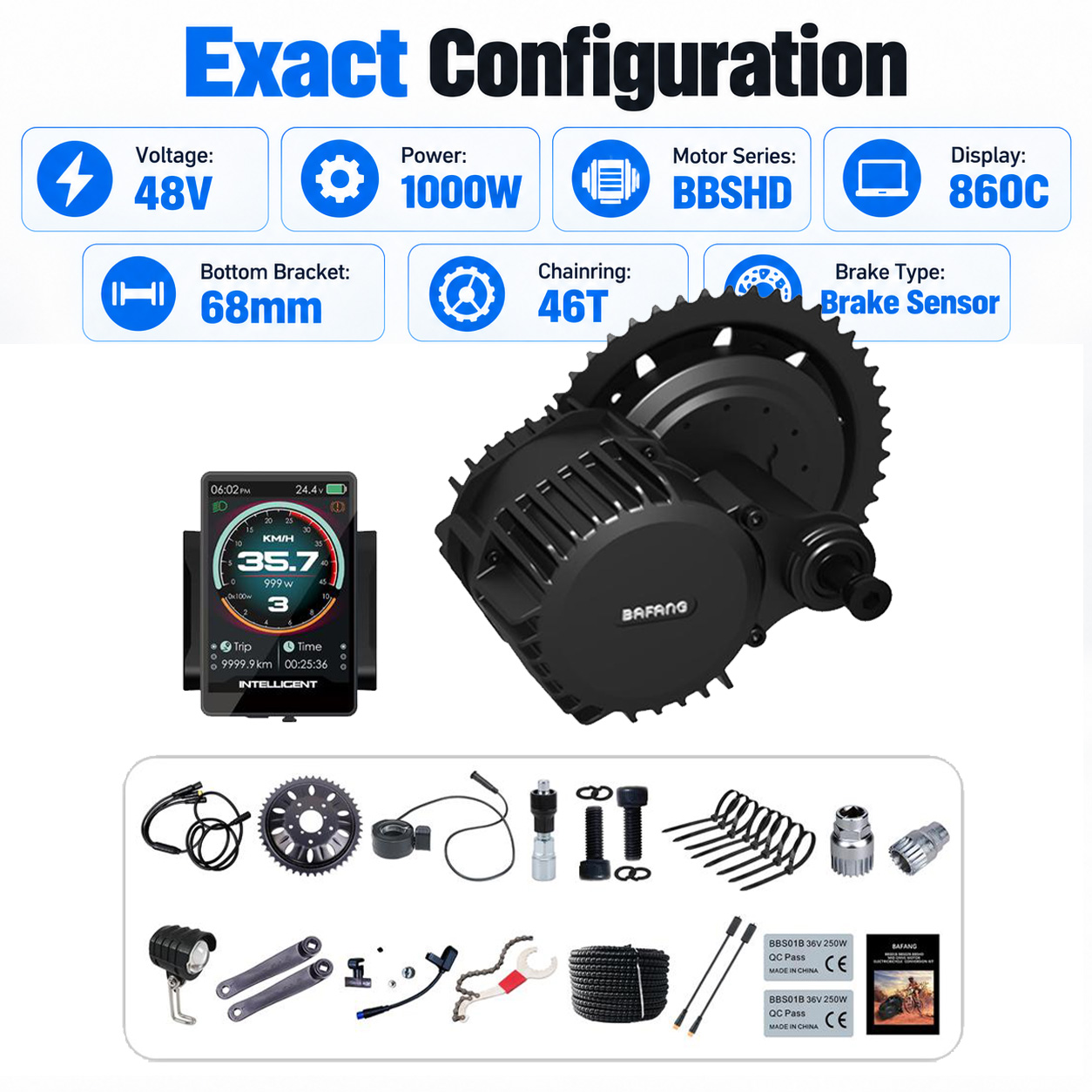 바팡(BAFANG) 48V 1000W BBSHD 미드  - Mid Drive Conversion Kit 1000W 리뷰 및 가격